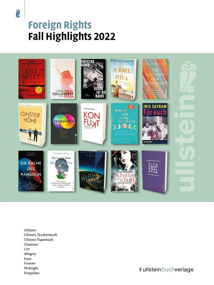 Cover Foreign Rights List Fall - Ullstein Buchverlage